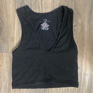 Klassy Network Black V-Neck Brami Crop